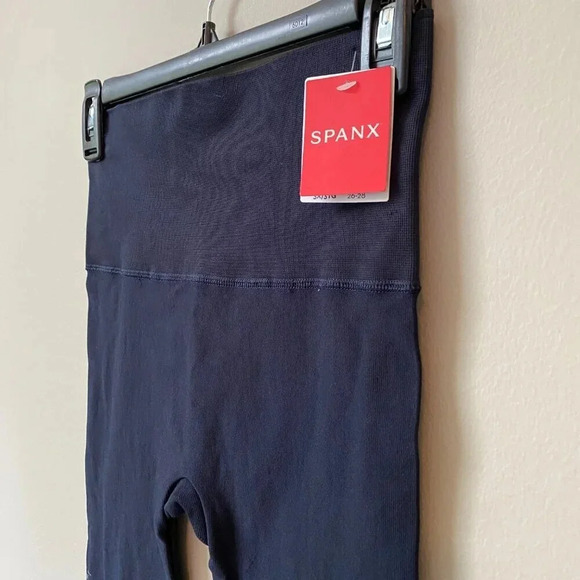 NWT SPANX Women's Size Small Look At Me Now Seamless Moto Leggings Indigo Sky - Picture 9 of 16